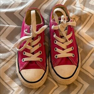Converse Kids Pink Canvas Sneakers size 11